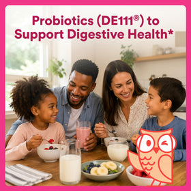SmartyPants Gummies Probiotiques Enfants, présentation des gummies dans un bol