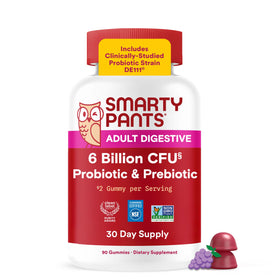 SmartyPants gummies probiotiques et prébiotiques au raisin, emballage avant