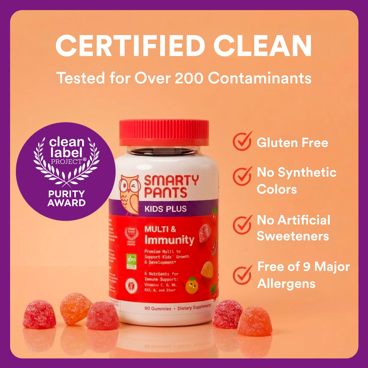SmartyPants Kids Plus Multi Gummies recyclable packaging