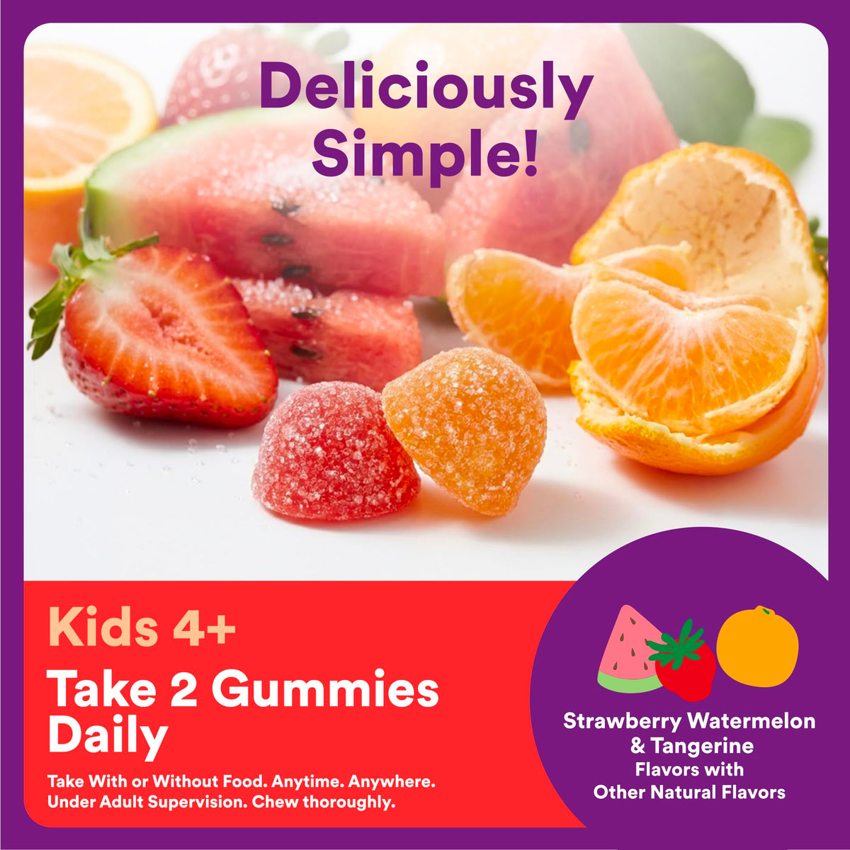 SmartyPants Kids Plus Multi Gummies with natural flavors