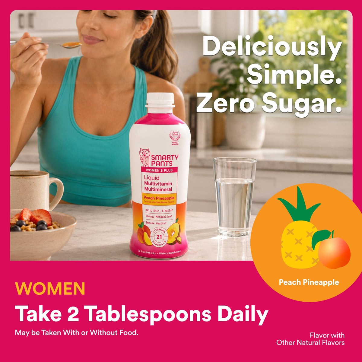 SmartyPants Multivitamine Liquide Femme 32 oz ingrédients