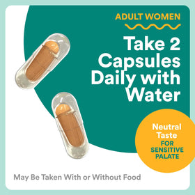 SmartyPants Multivitamines Prénatales Capsules 60 Comprimés avec un verre d'eau