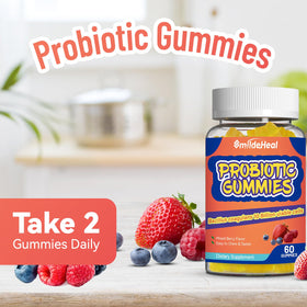 SmildeHeal Gummies Probiotiques 60 Comp. avec une gummy en gros plan