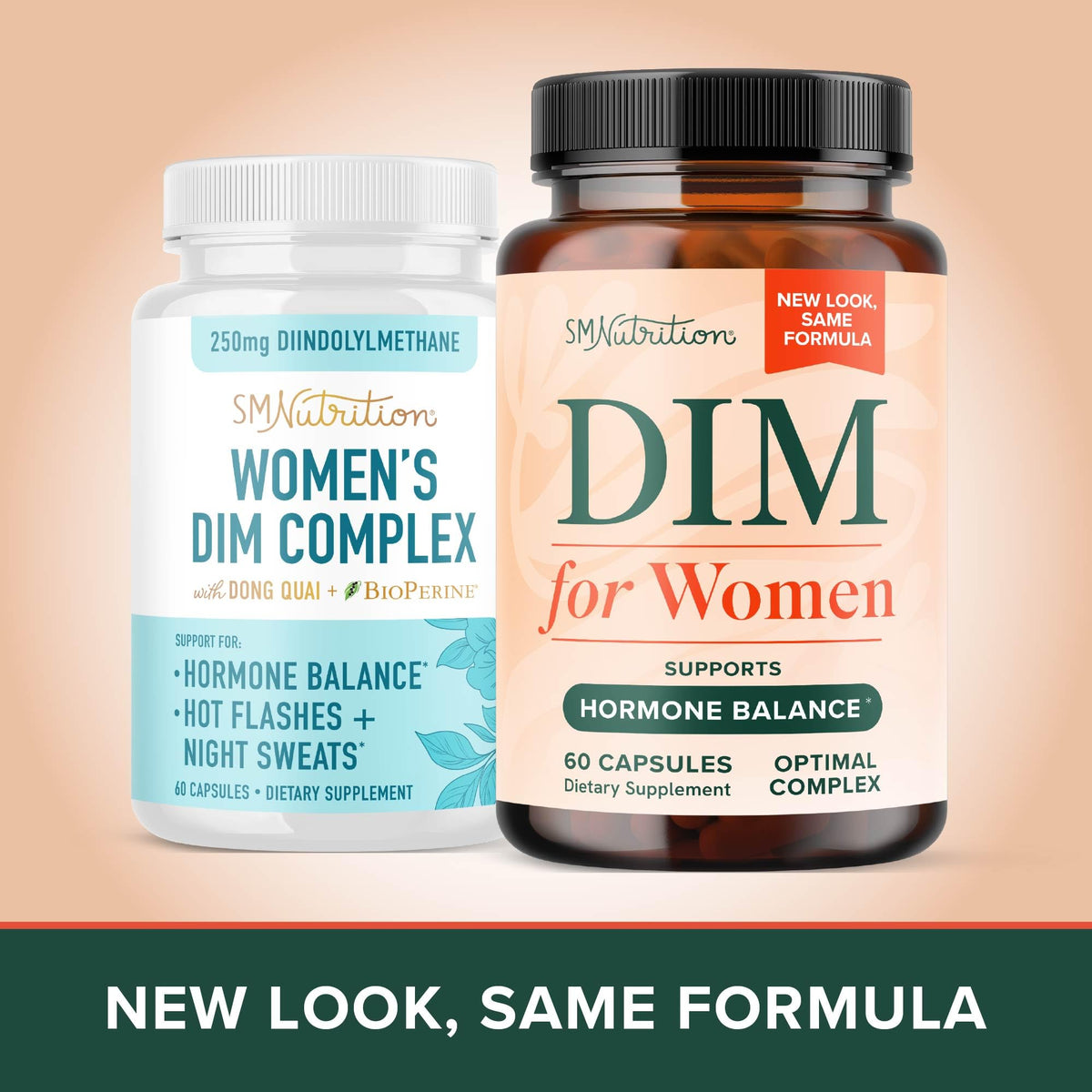 SMNutrition Complément DIM 250 mg pour Femmes, étiquette du produit