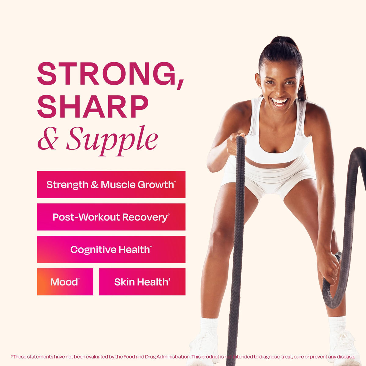 SMNutrition Créatine Femme stick pack dans une main