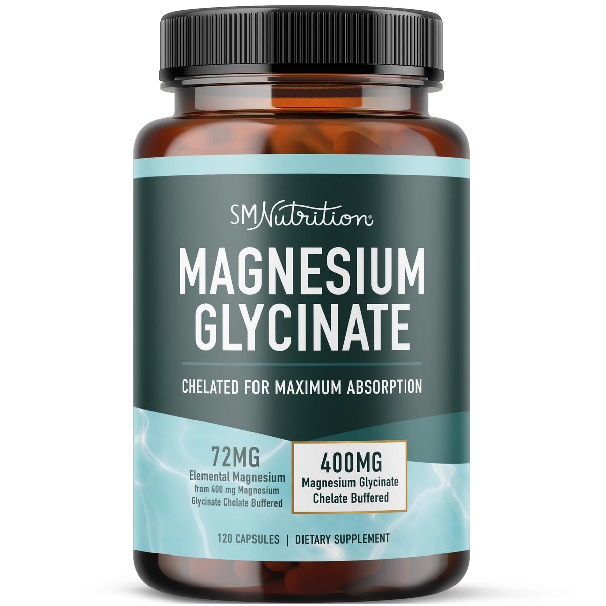 SMNutrition Magnésium Glycinate 400mg - vue de face de l'emballage
