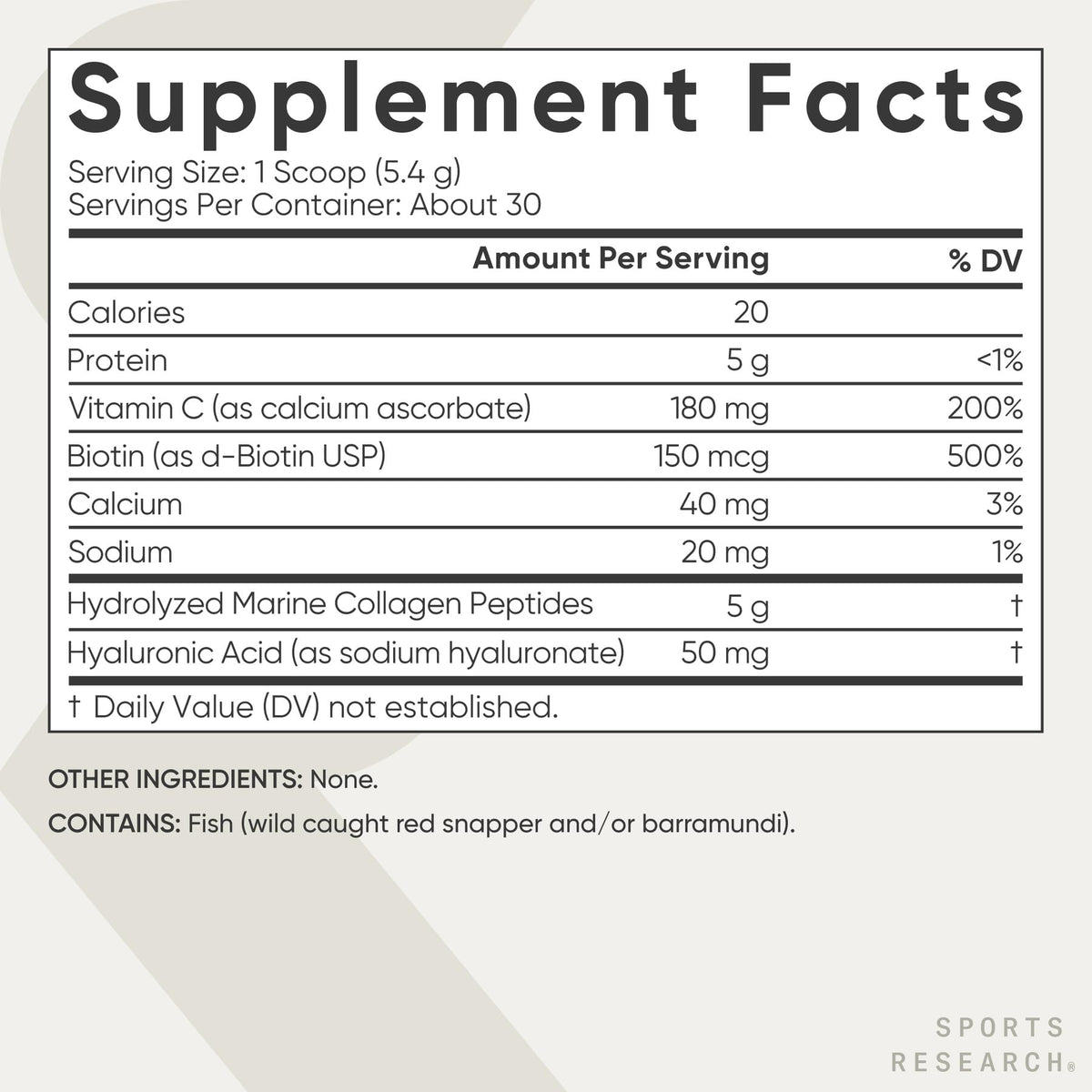 Smoothie avec ajout de collagène marin Sports Research