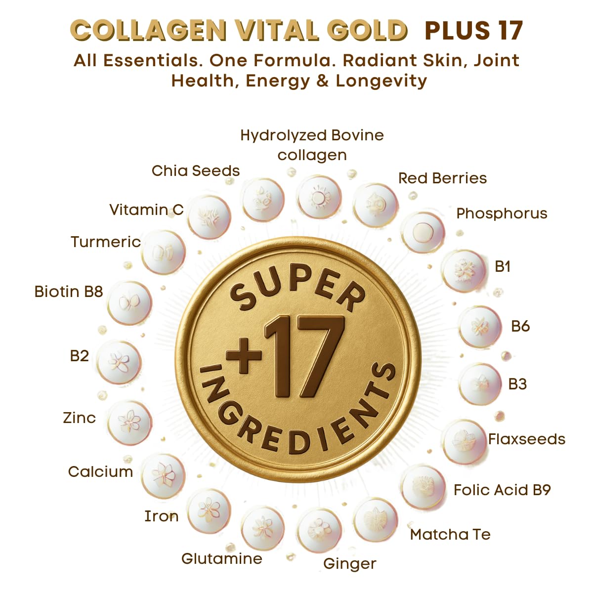 Smoothie fait avec Gold Vital Life Collagène Peptides