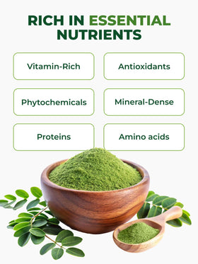 Smoothie préparé avec de la poudre de moringa