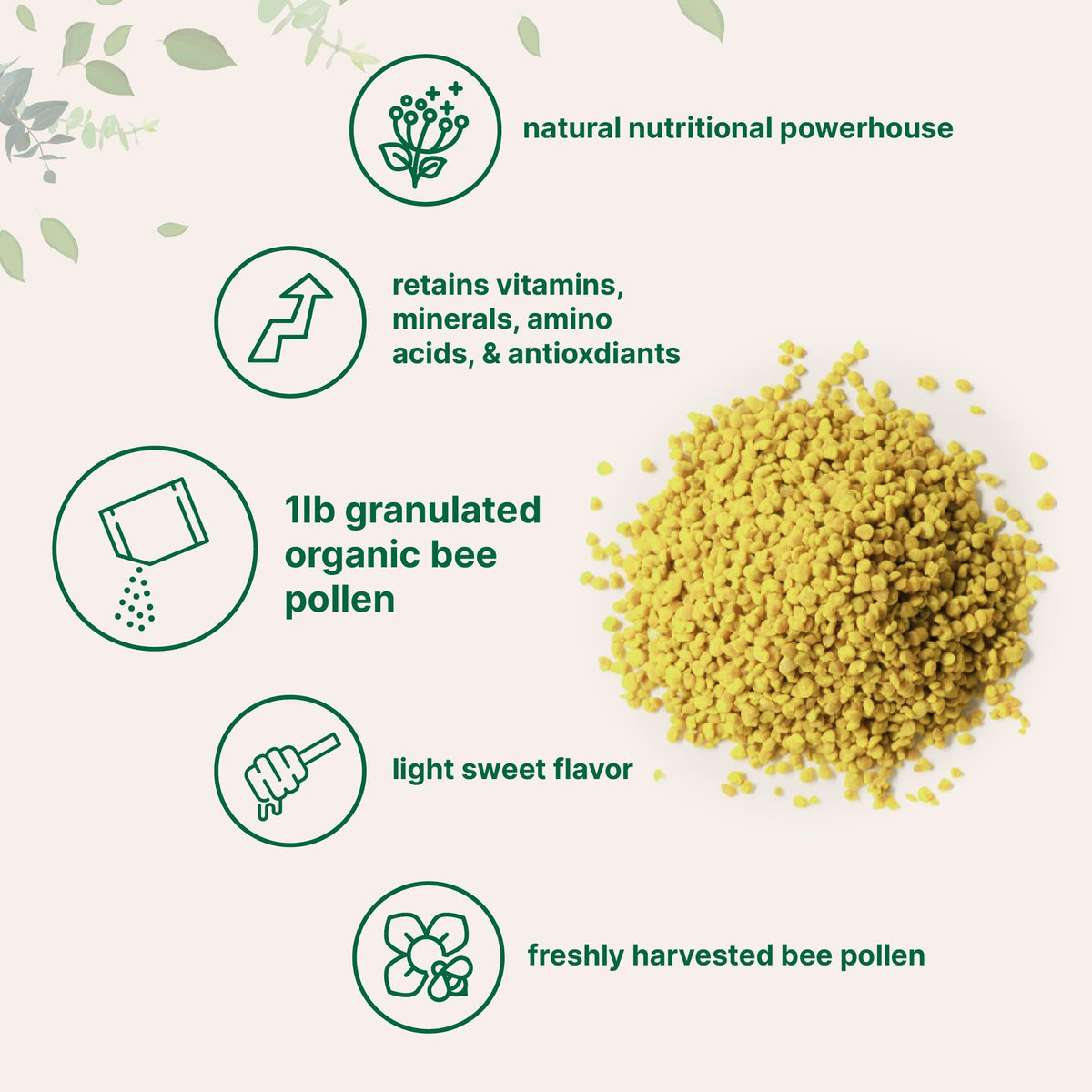 Smoothie préparé avec du pollen d'abeille bio Micro Ingredients