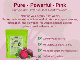 Smoothie préparé avec poudre de betterave bio Luckycare