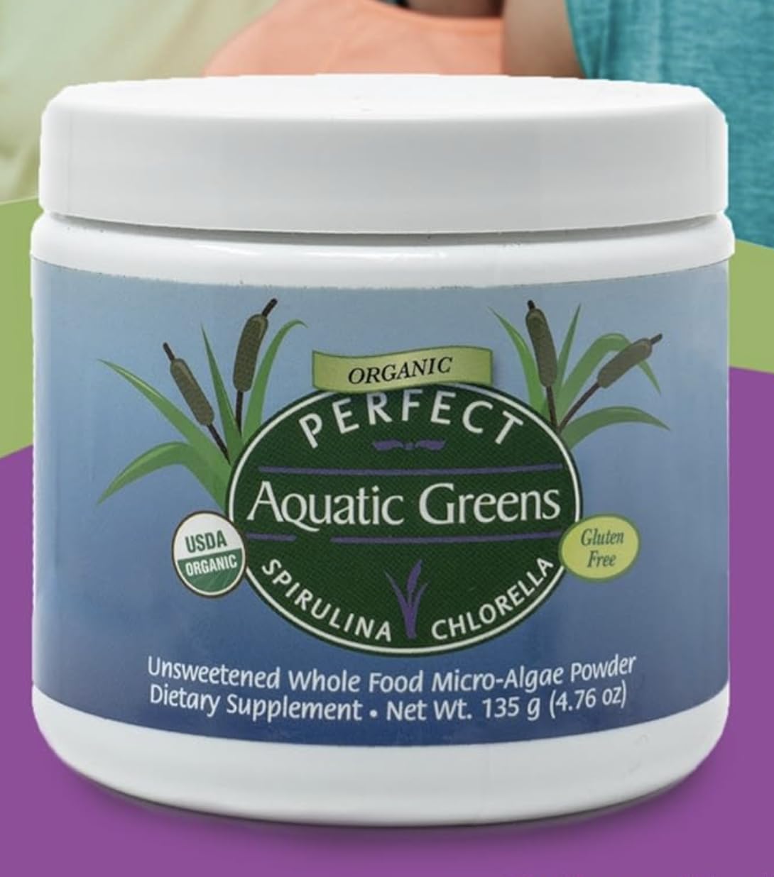 Smoothie préparé avec Poudre de Verdure Aquatique Perfect Supplements