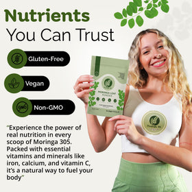 Smoothie vert avec poudre de Moringa 305