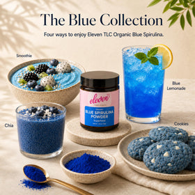Smoothie vert avec Poudre de Spiruline Bleue ELEVEN TLC