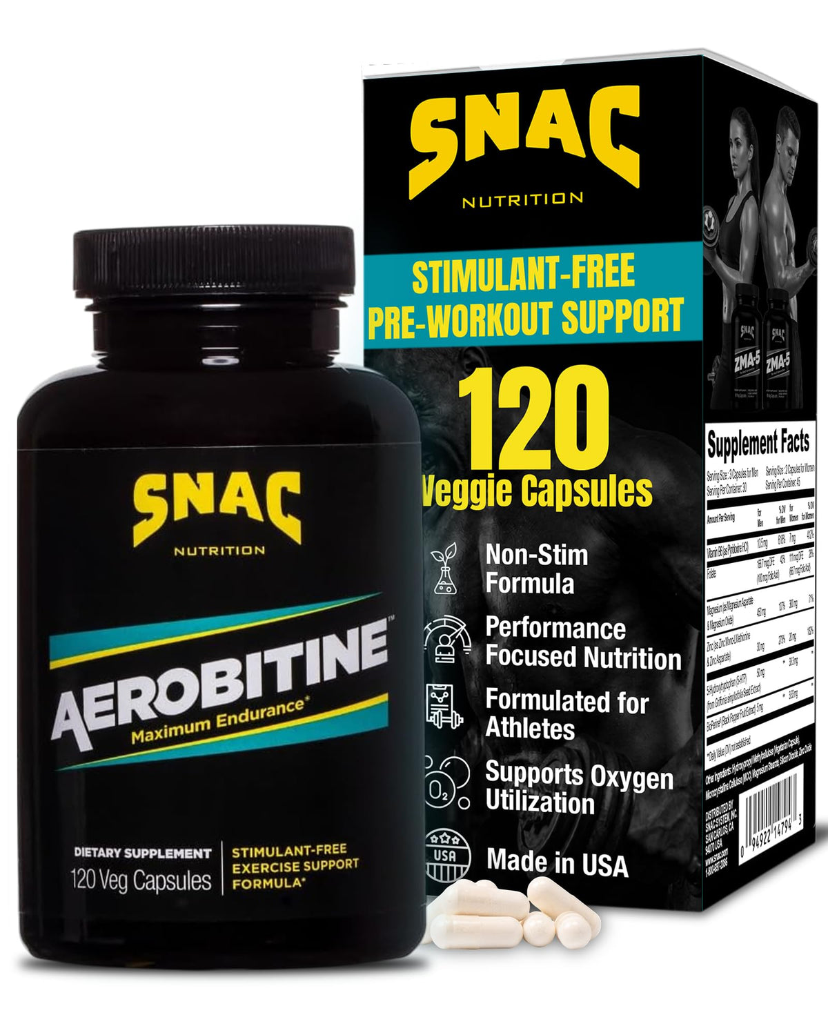 SNAC Aerobitine 120 capsules végétales vue avant