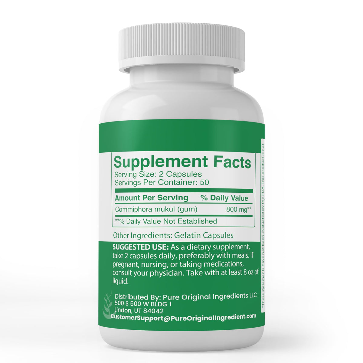 Snana Guggul Extract 100 capsules angle latéral