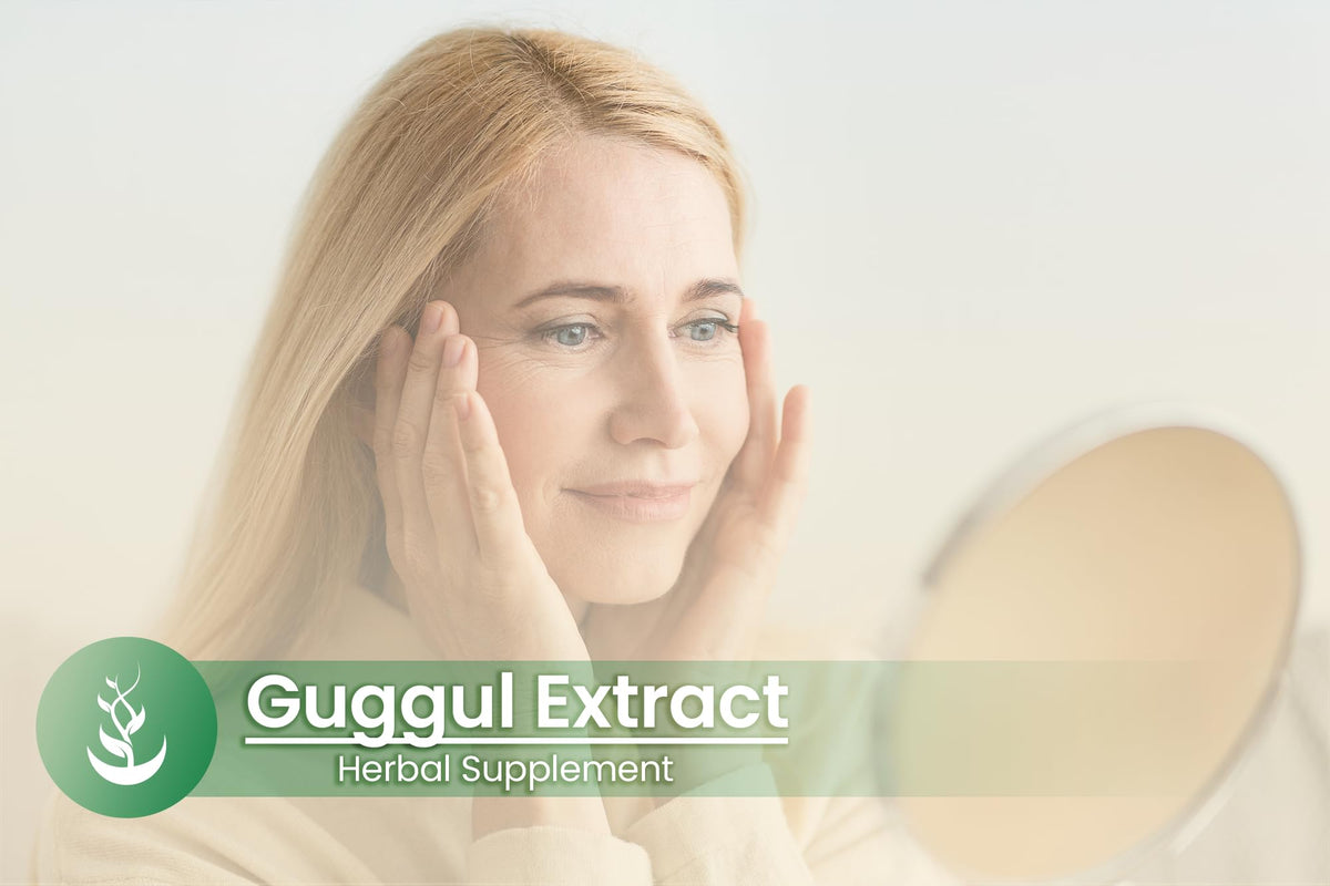 Snana Guggul Extract 100 capsules avec main pour scale