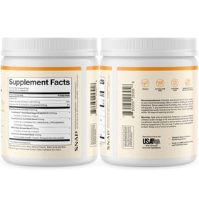 Snap Supplements BCAA Poudre 340g avec des fruits frais à côté