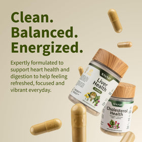 Snap Supplements Complément Alimentaire Artichaut et Cholestérol 60 Capsules sur une table