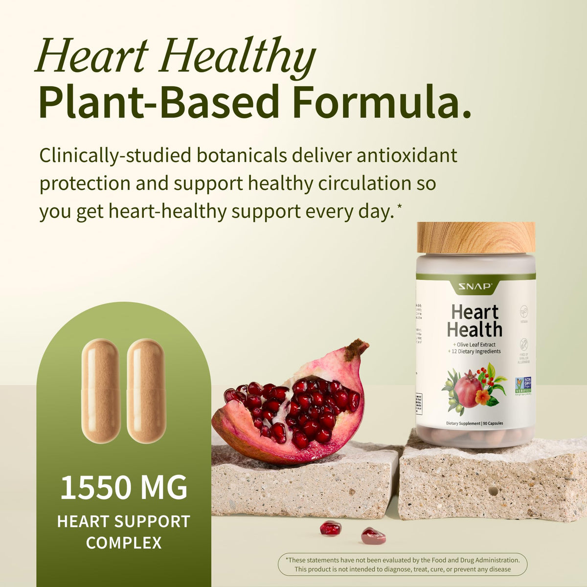 Snap Supplements Complément Alimentaire - Capsules de soutien cardiaque