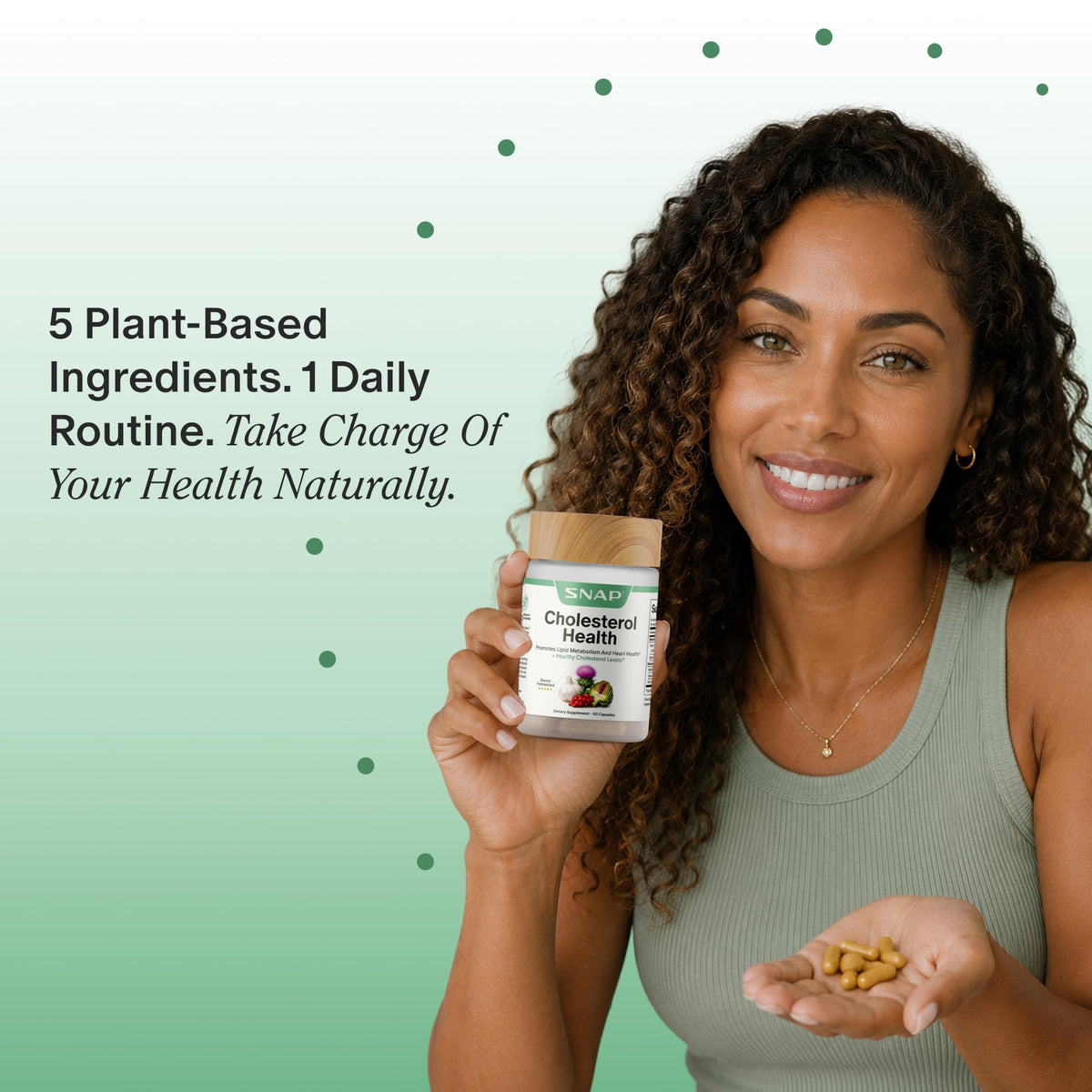 Snap Supplements Complément Alimentaire Cholestérol vue arrière avec ingrédients