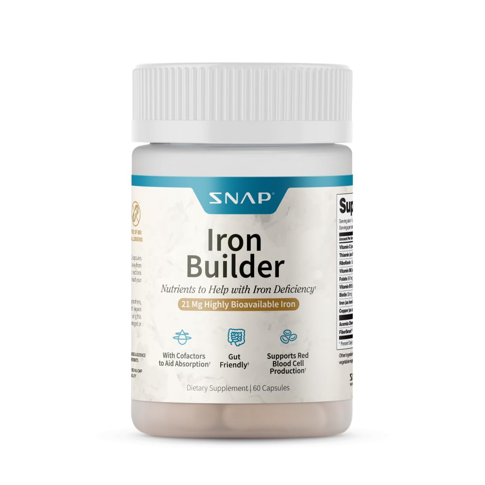 Snap Supplements Complément Alimentaire Fer 60 Capsules Végétales vue de face