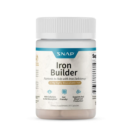 Snap Supplements Complément Alimentaire Fer 60 Capsules Végétales vue de face