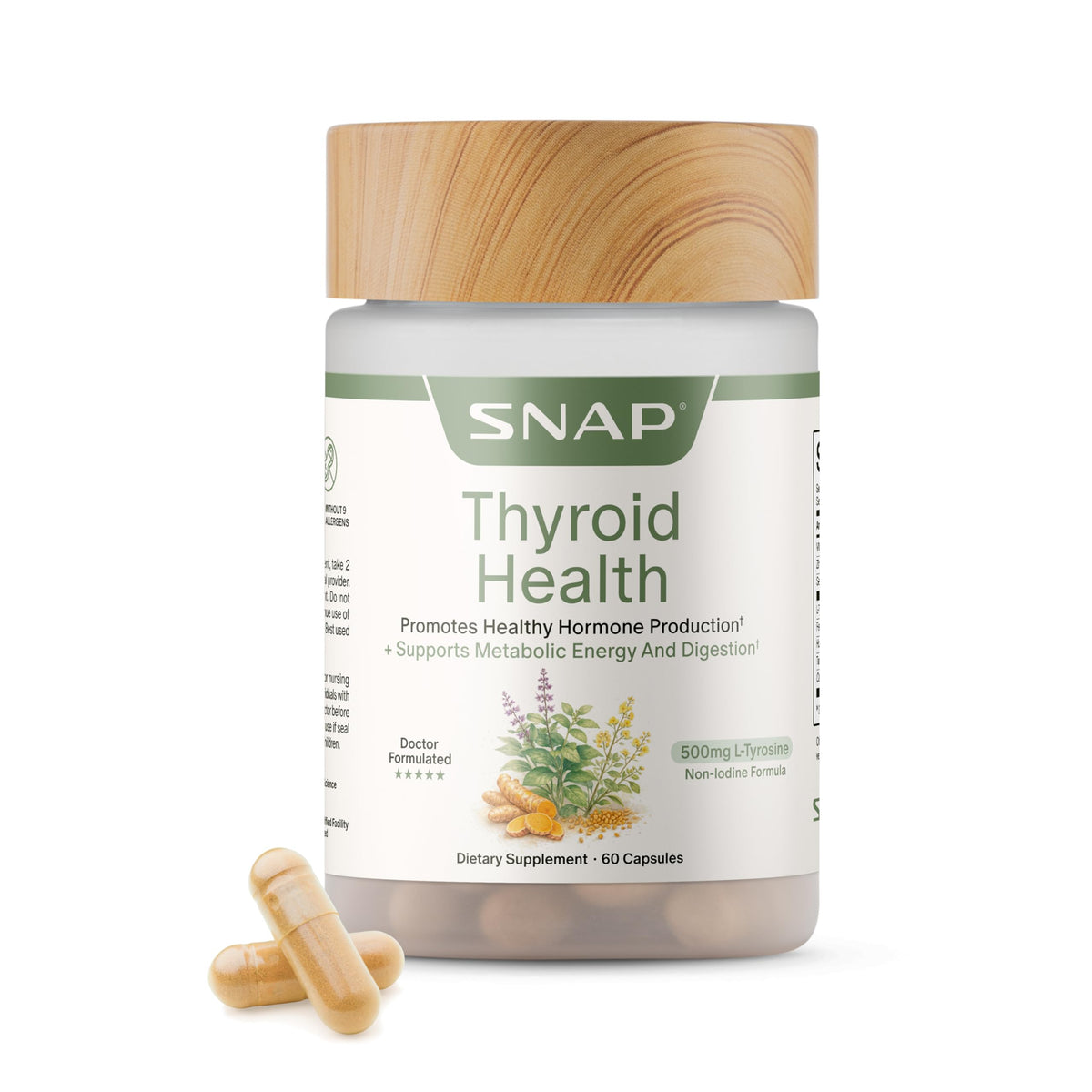 Snap Supplements Complément Alimentaire Thyroïdien 60 Capsules vue de face