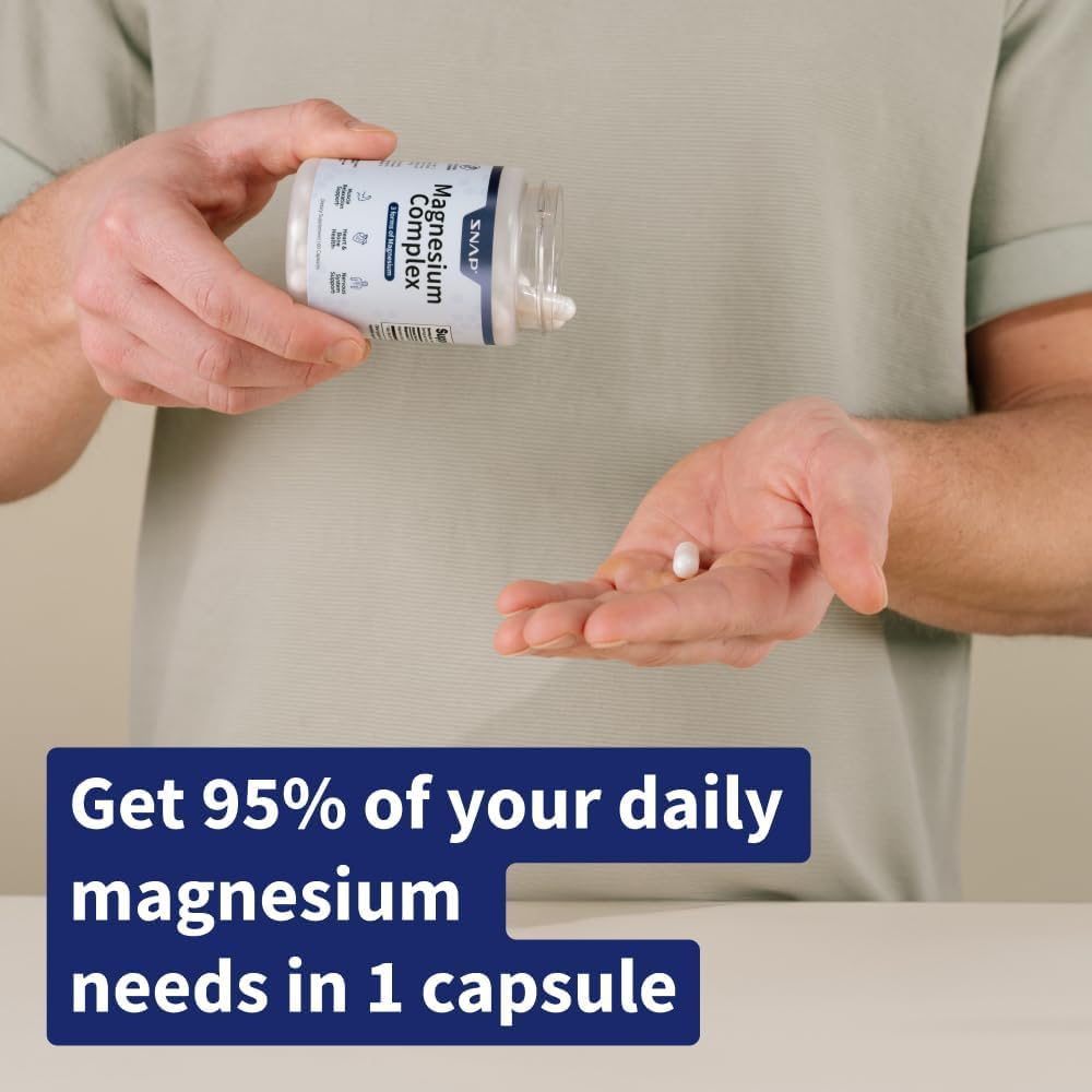 Snap Supplements Complexe de Magnésium Triples 60 Capsules avec d'autres compléments