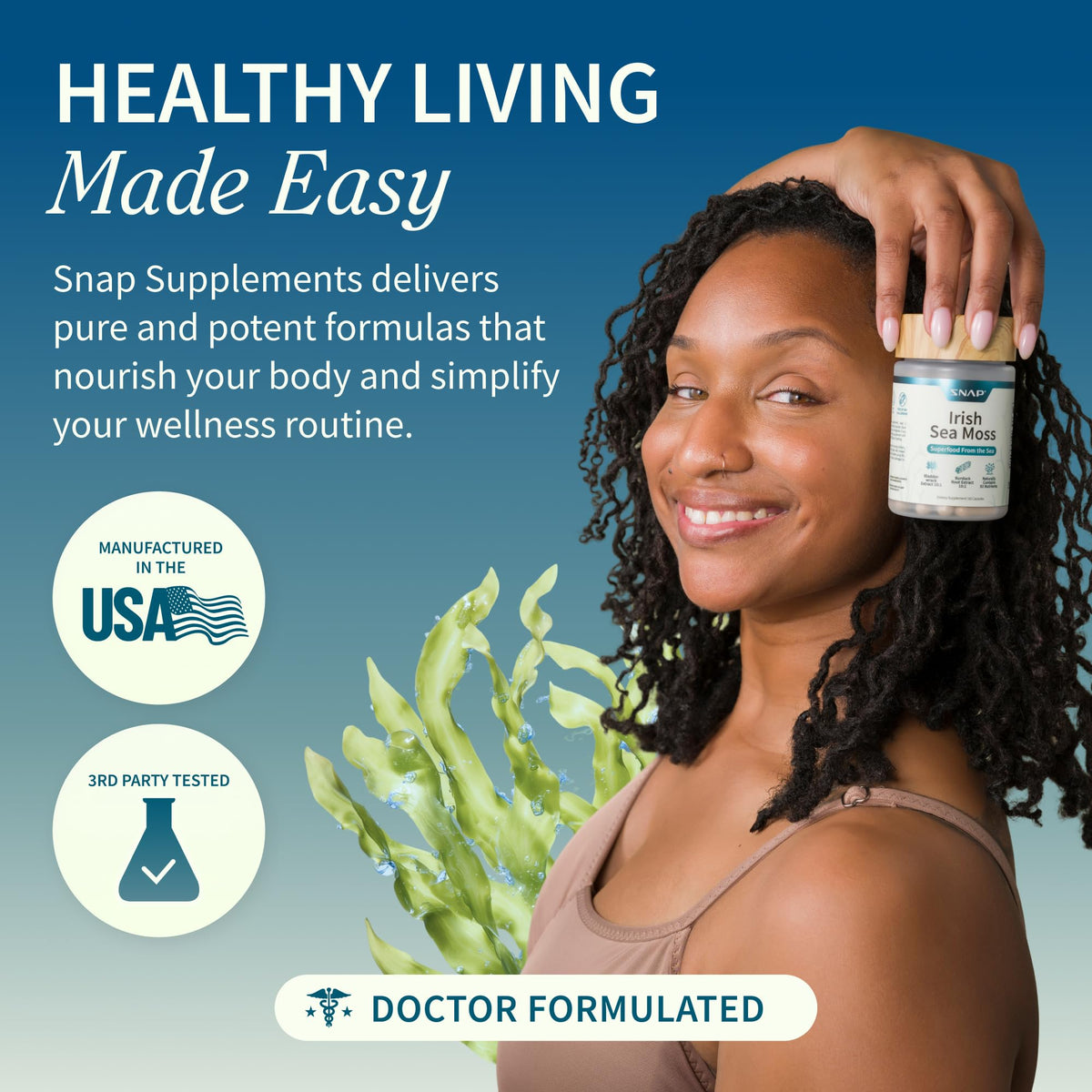 Snap Supplements Irish Sea Moss - prise de capsules