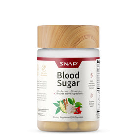 Snap Supplements mélange de sucre sanguin 60 capsules végétaliennes vue avant