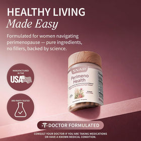 Snap Supplements Perimeno capsules sur une table