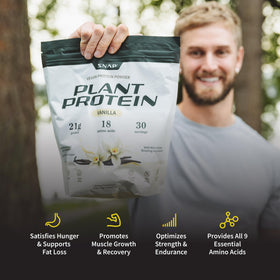 Snap Supplements Poudre de Protéine Végétale Vanille à l'intérieur
