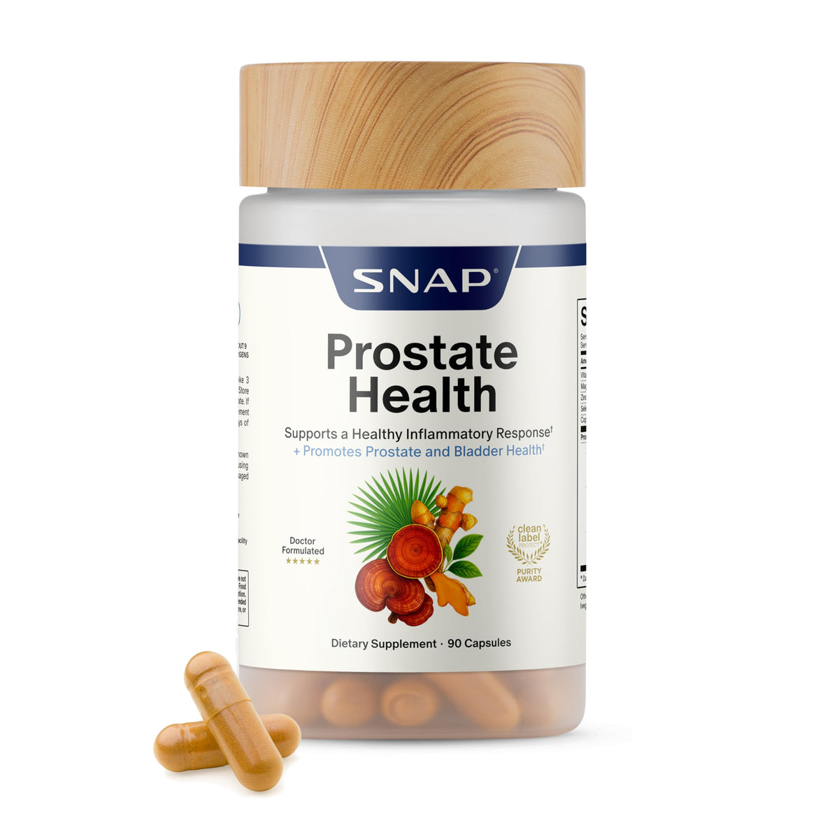 Snap Supplements Prostate 90 capsules végétales, vue de face