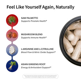 Snap Supplements Prostate Health capsules close-up