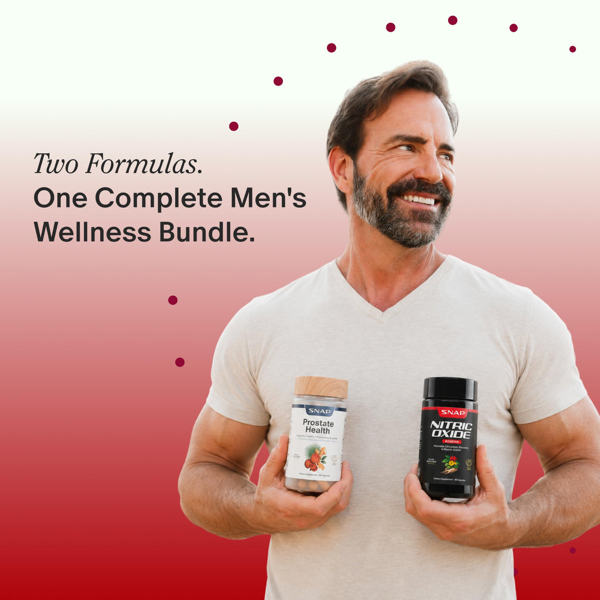 Snap Supplements Prostate Health + Nitric Oxide support 90+60 Caps packaging