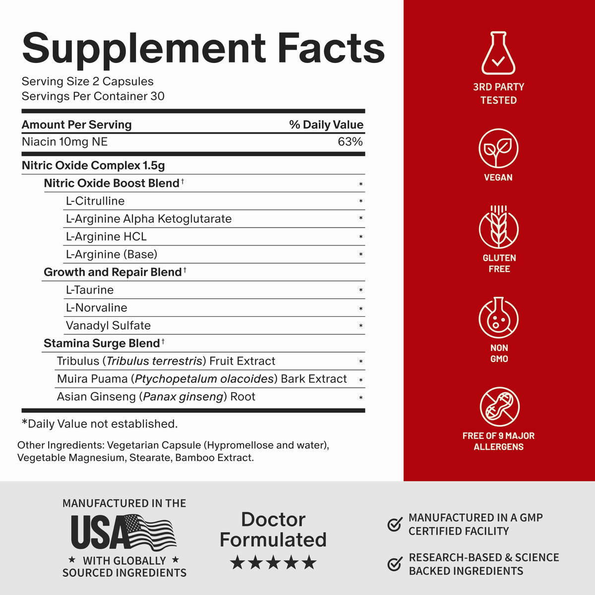 Snap Supplements Prostate Health + Nitric Oxide support on a table