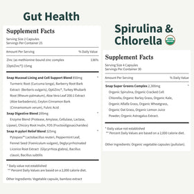 Snap Supplements Spiruline Chlorelle en main