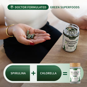Snap Supplements Spiruline et Chlorelle, étiquette du produit