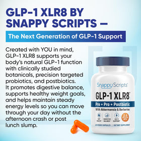 Snappy Scripts complément alimentaire GLP-1 120 capsules vue arrière