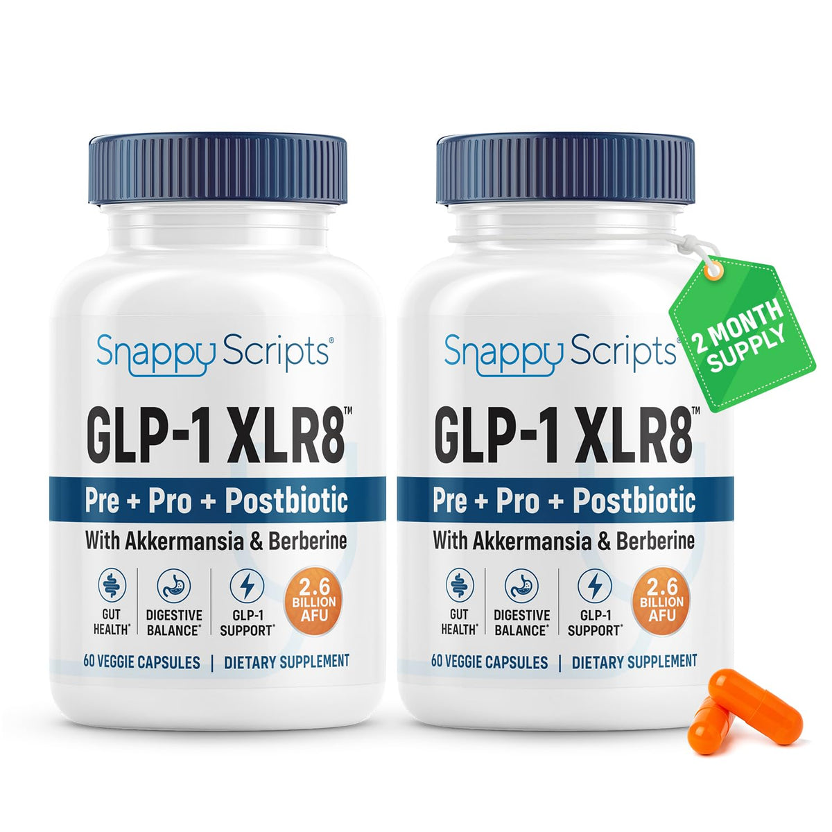Snappy Scripts complément alimentaire GLP-1 120 capsules vue avant