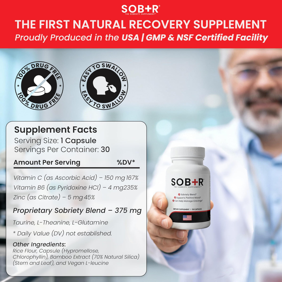SOB+R Complément Alimentaire 30 Capsules côté droit