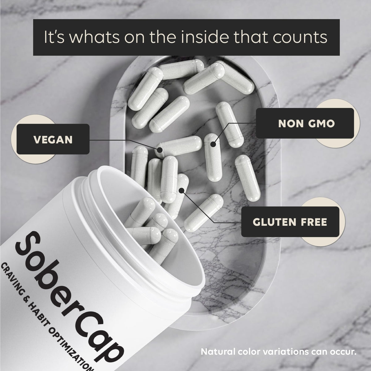 SoberCap™ de Newt sur une table avec des accessoires santé
