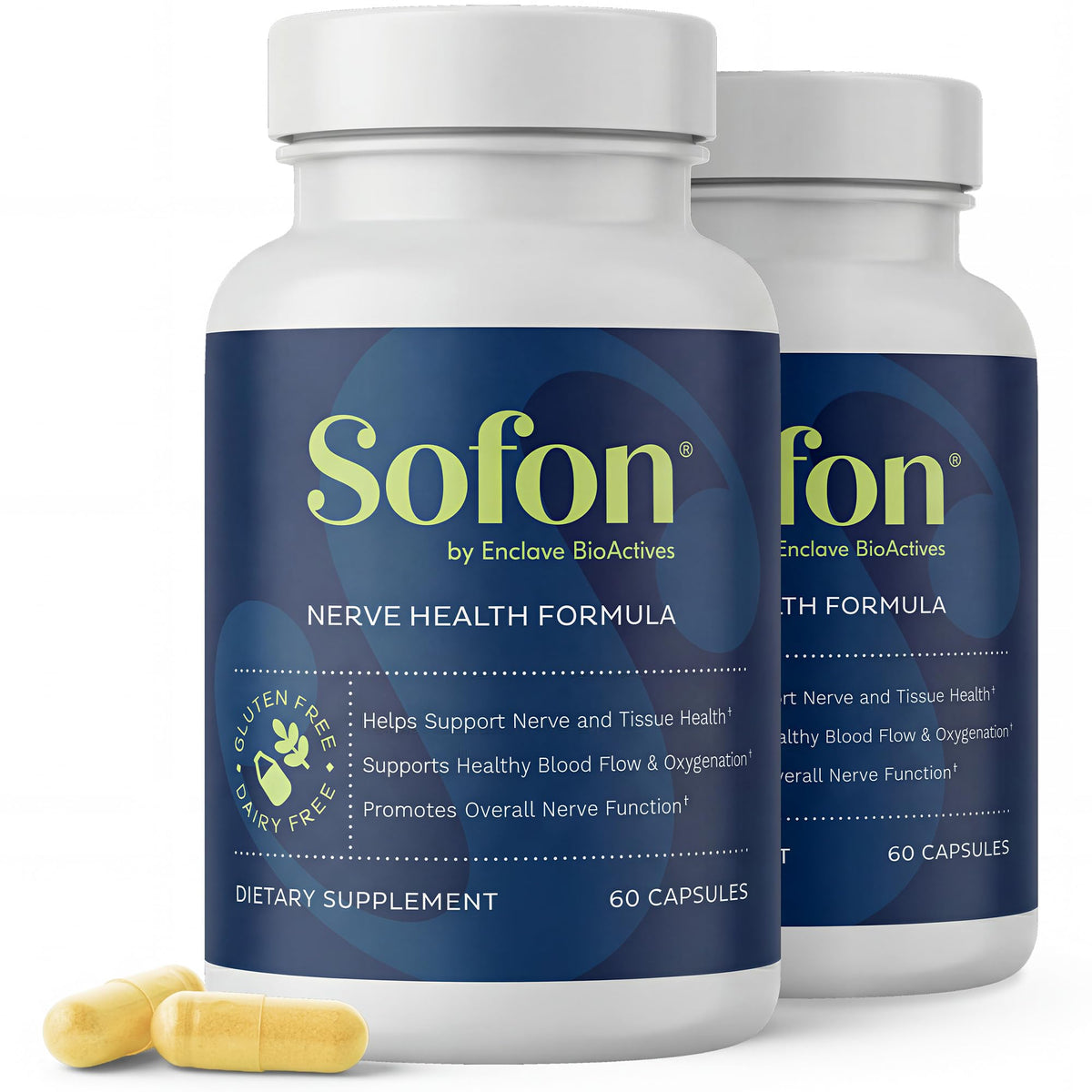 Sofon complément alimentaire nerveux paquet avant avec vitamines D et B12