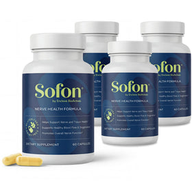 Sofon Nerve Support 4 Pack vue de face avec étiquettes des ingrédients