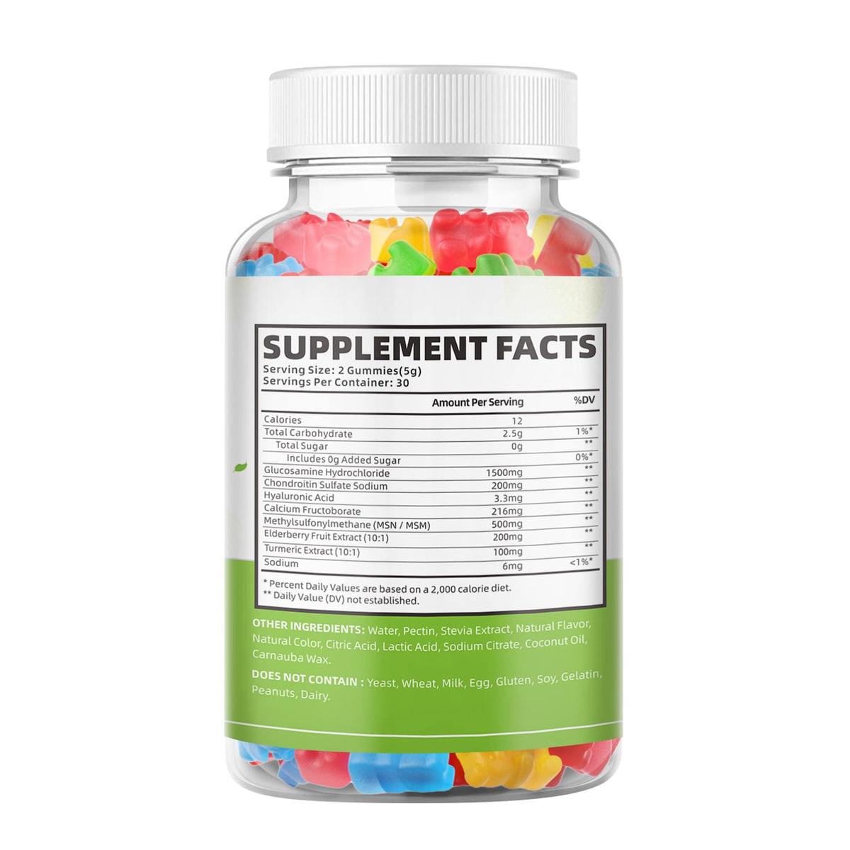 softbear Gélifiés Glucosamine Chondroïtine 60 Gummies avec ingrédients