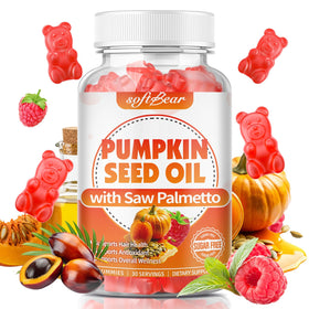 softbear gummies à l'huile de pépins de courge et saw palmetto vue avant