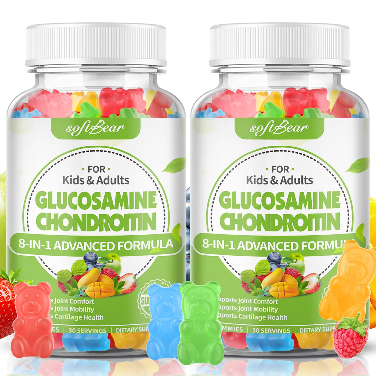 softbear Gummies Glucosamine Chondroitin 120 gummies front view
