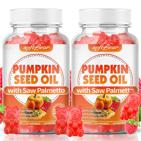 softbear Gummies Huile de Pépin de Courge et Saw Palmetto, vue de face