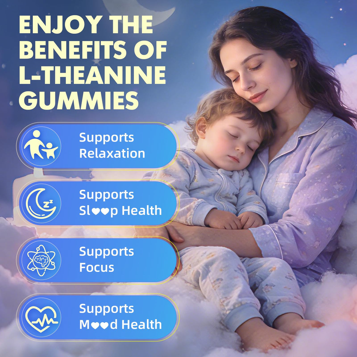 softbear Gummies L-Théanine 400mg back view with ingredient list